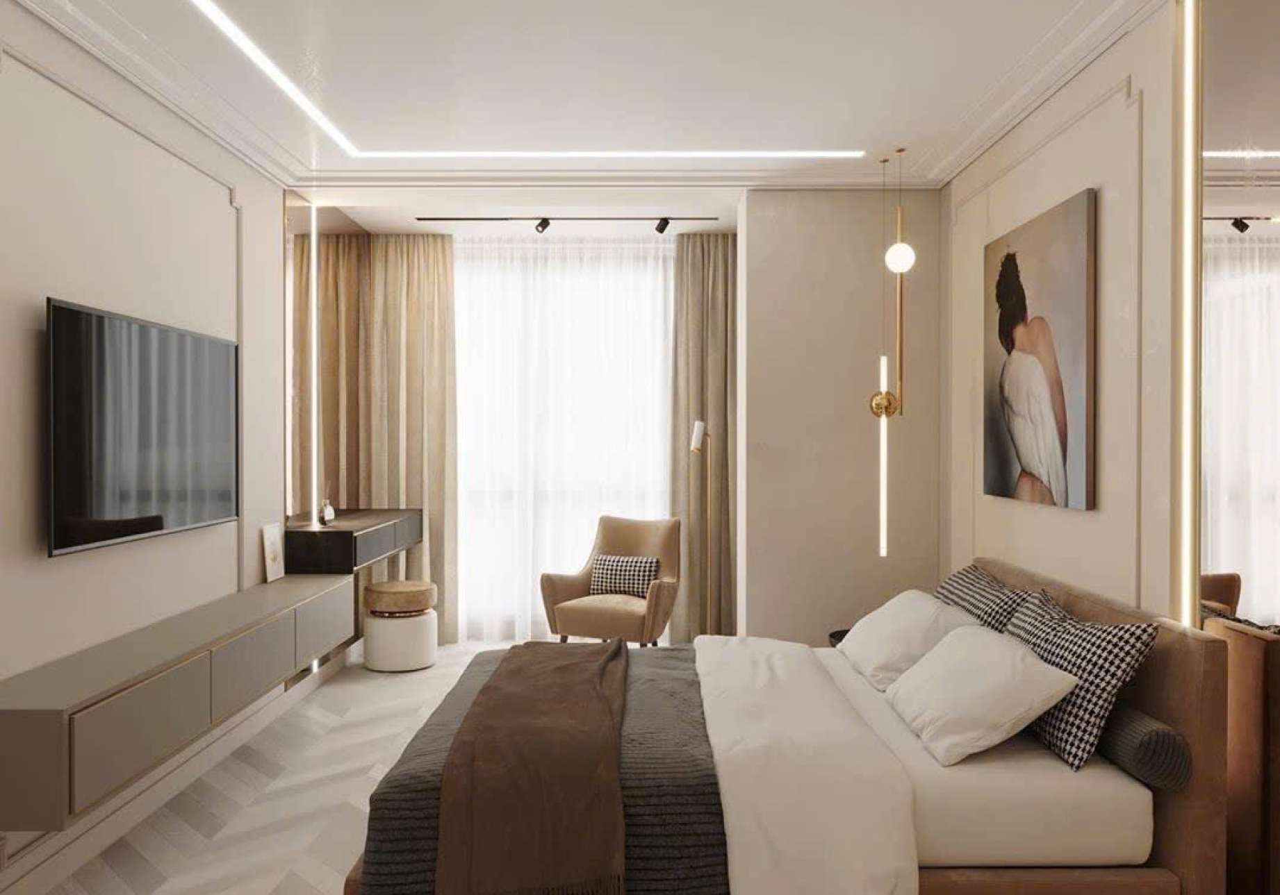 Trần thạch cao phòng ngủ