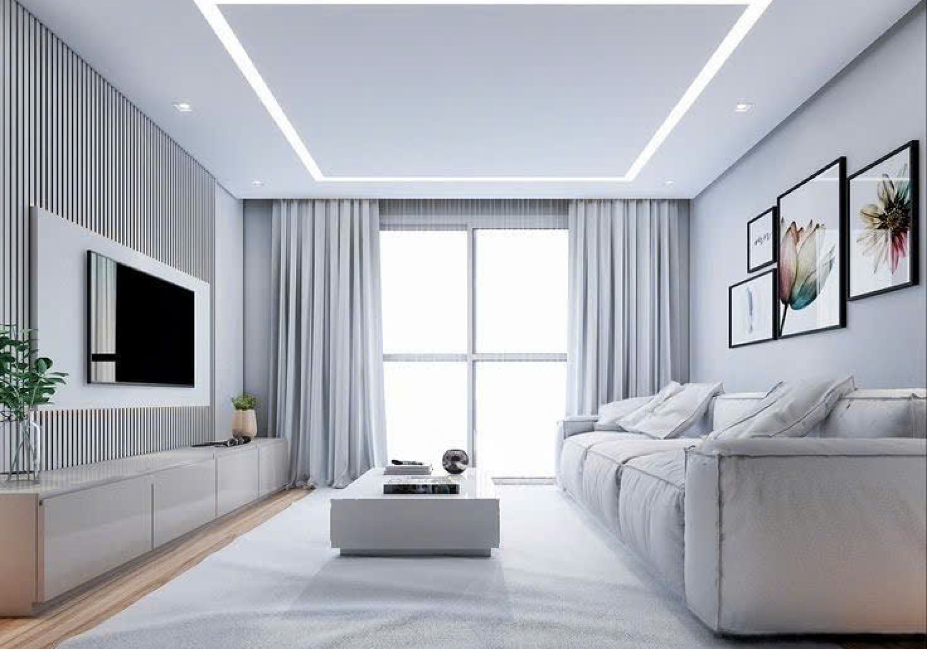 Trần thạch cao phòng khách 