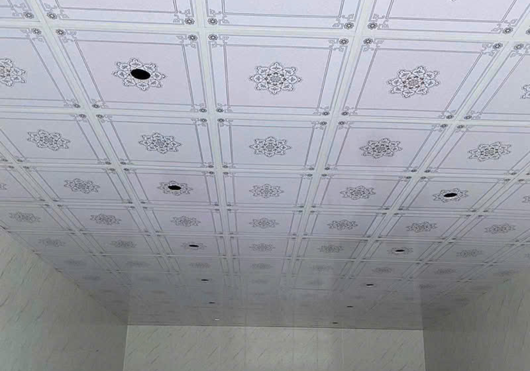 Trần thả khung nổi vân hoa 
