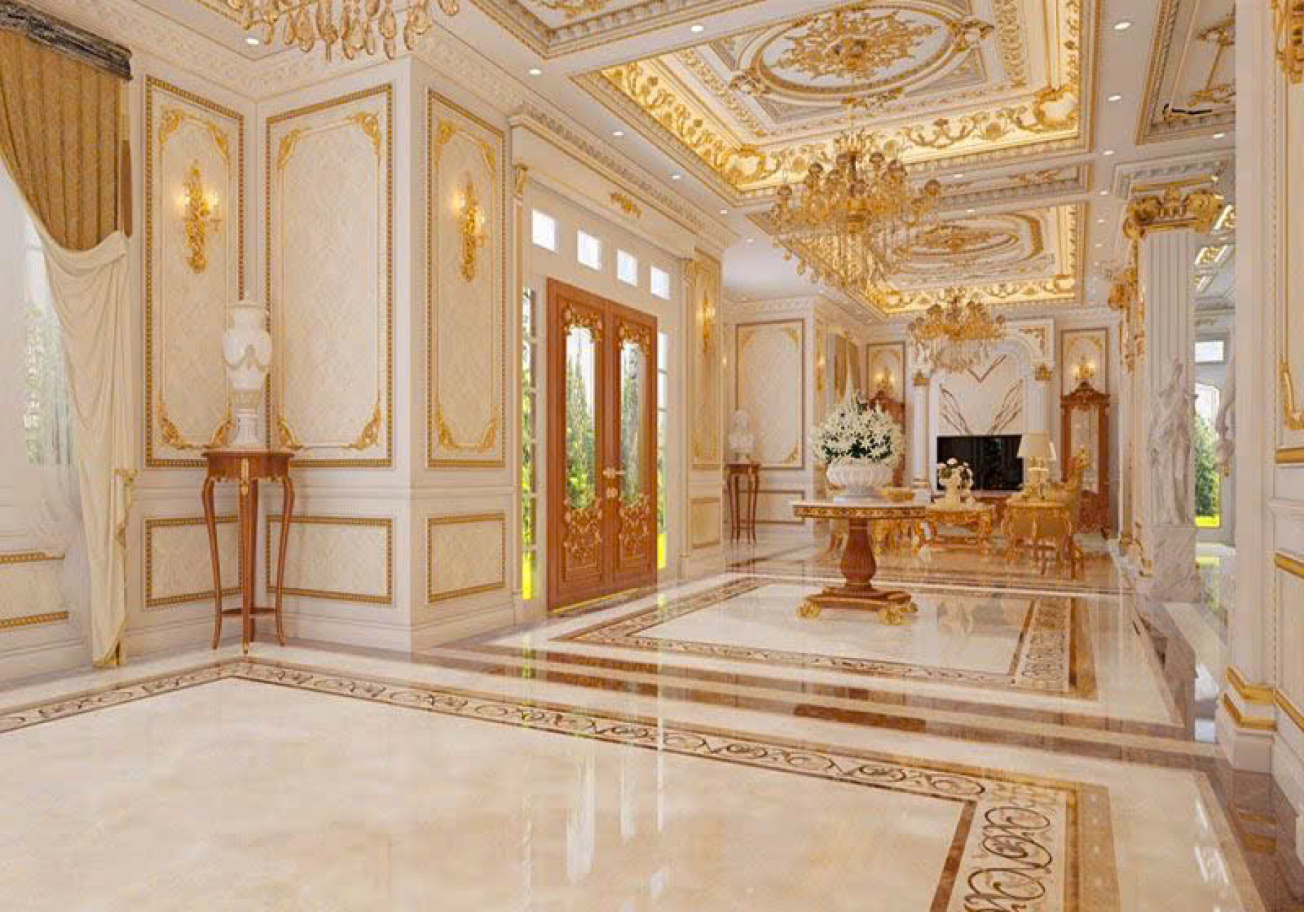 Trần thạch cao Tân cổ điển